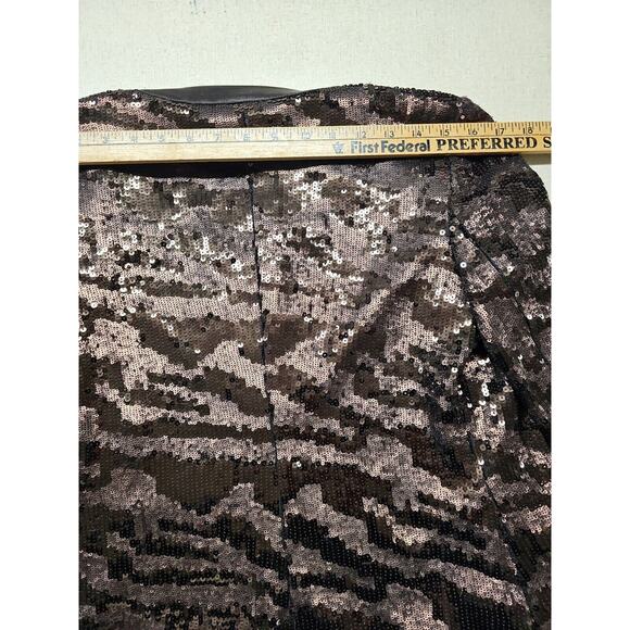 Rachael Zoe Sequin Cardigan Twin Set Jacket Brown All over Sequin Swiftie Eras - Picture 10 of 15